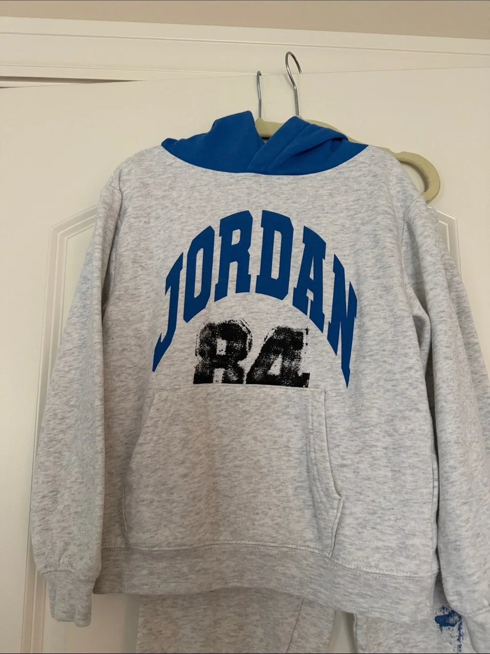 Jordan | (6) Kids' Gray & Blue Sweatshirt and Joggers Set